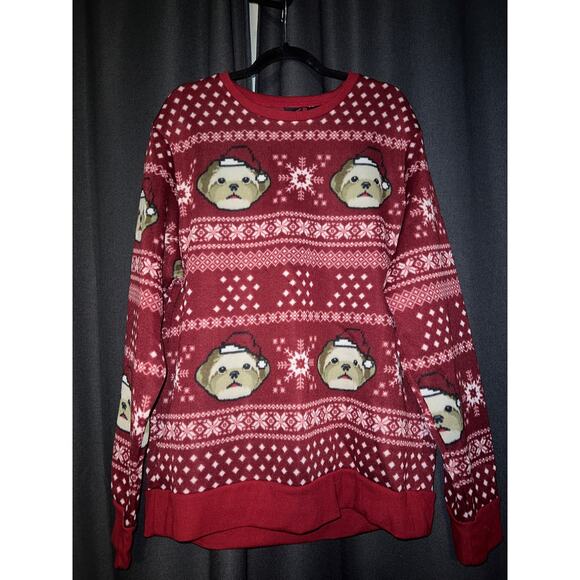 Ugly Christmas Sweater Xmas Size XL Dog - Picture 1 of 3